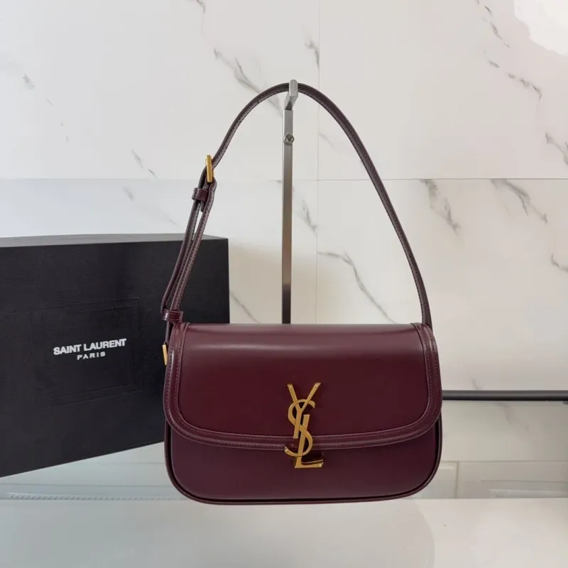 Saint Laurent Burgundy Shoulder Bag 573