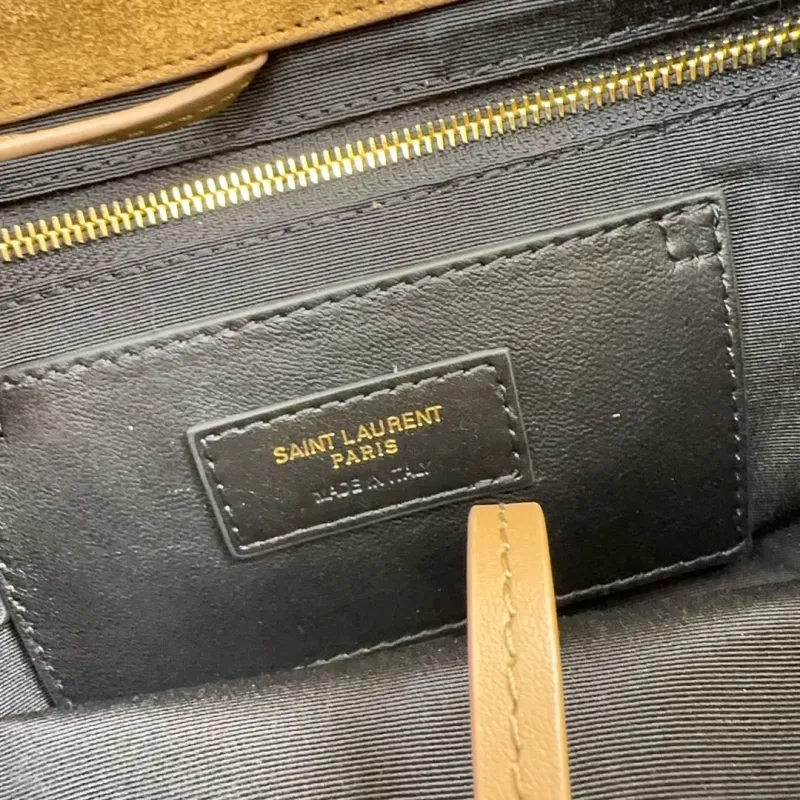 YSL Brown Suede Chain Shoulder Bag 574 - Image 7