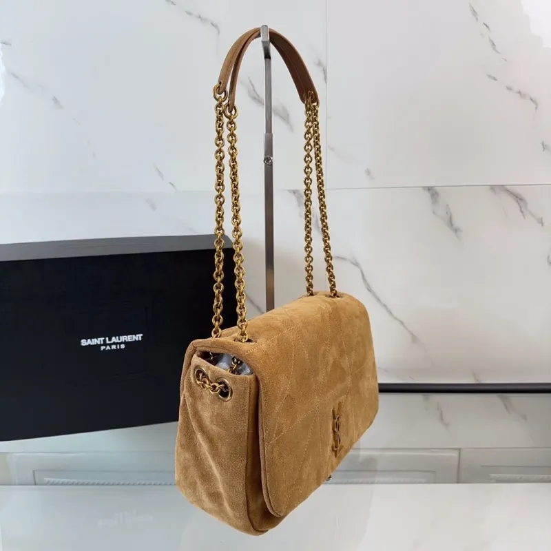Saint Laurent Tan Suede Shoulder Bag 575 - Image 3