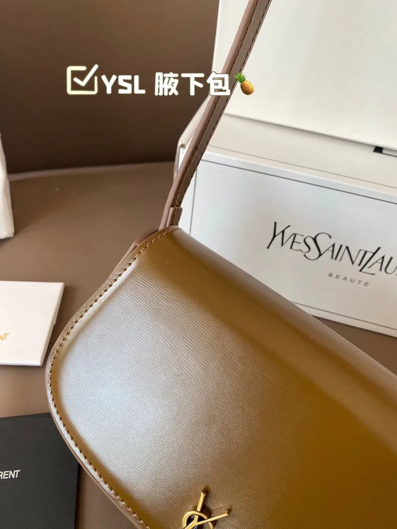 YSL Brown Underarm Bag 582 - Image 4