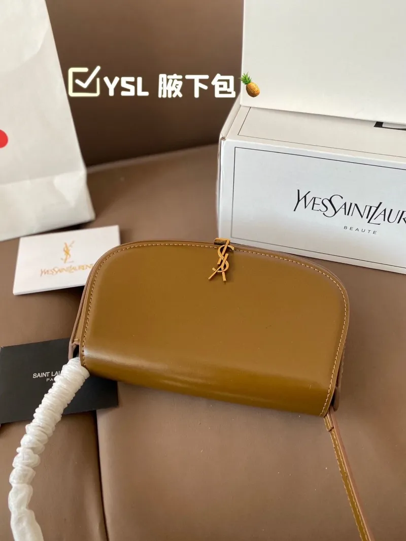 YSL Brown Underarm Bag 582 - Image 6