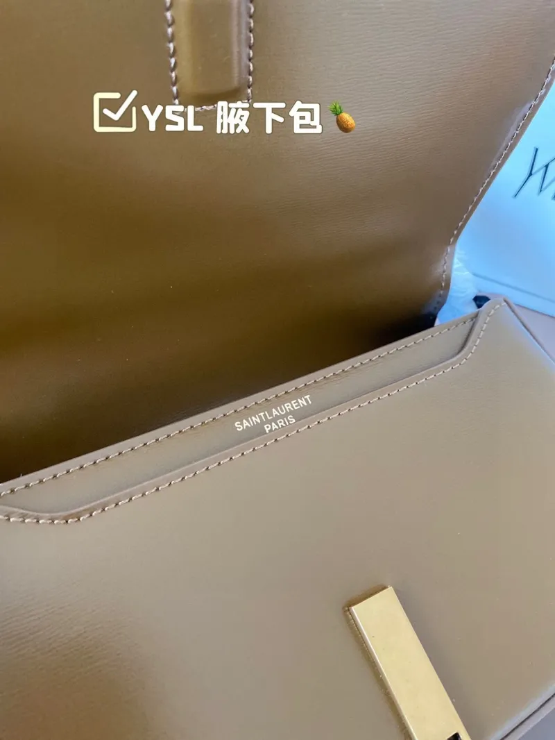 YSL Brown Underarm Bag 582 - Image 7