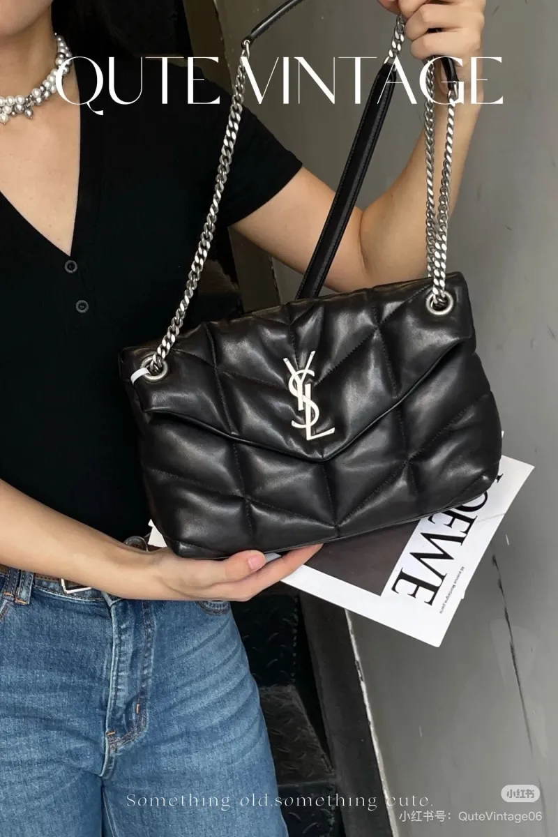 YSL Black Quilted Top Handle Shoulder Bag 589 - Image 7