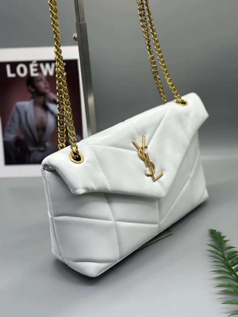 Alternative view of YSL White 28cm Quilted Top Handle Bag
