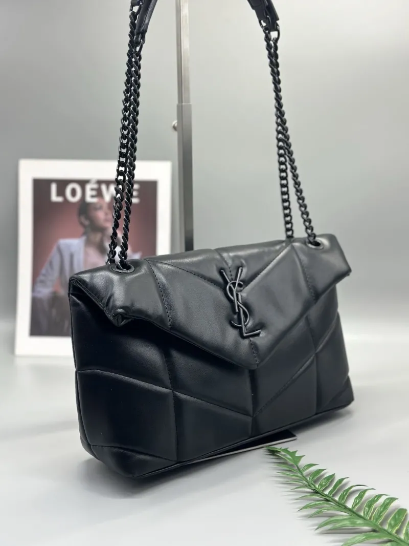 Alternative view of YSL Black 28cm Quilted Shoulder Bag