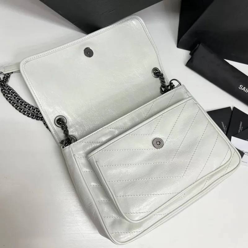 Saint Laurent White Top Handle Bag 598 - Image 6