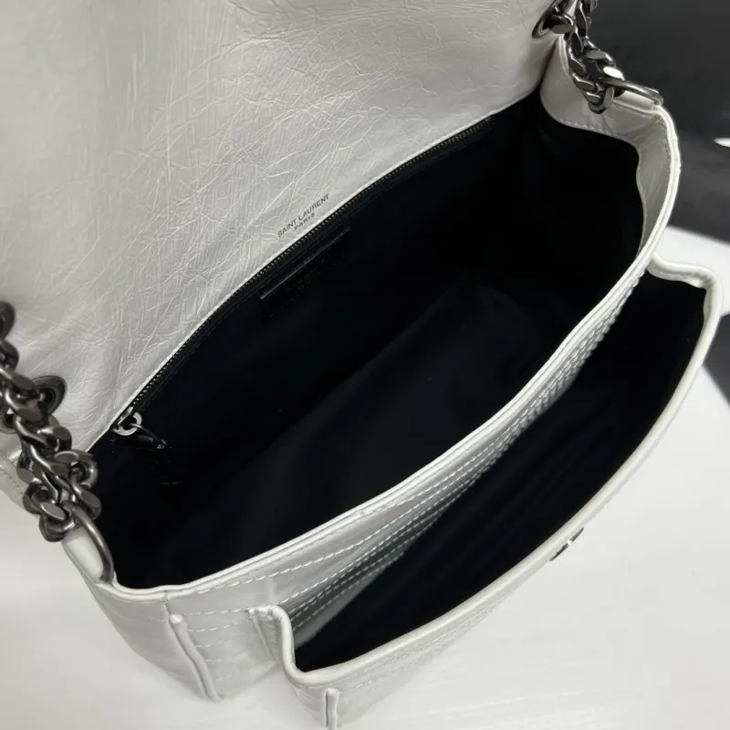 Saint Laurent White Top Handle Bag 598 - Image 7