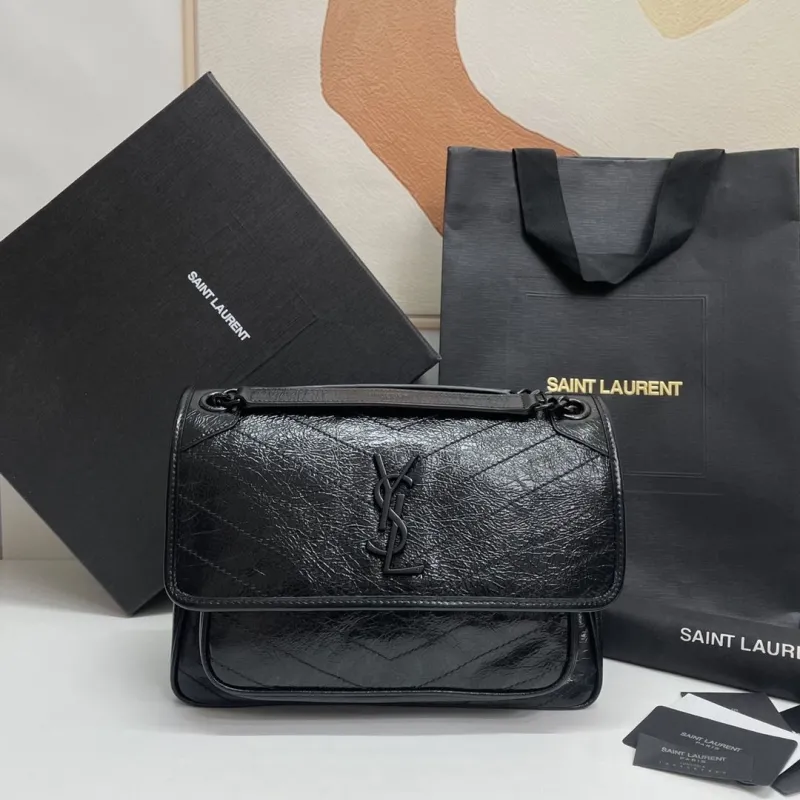 Saint Laurent Black Top Handle Bag 601