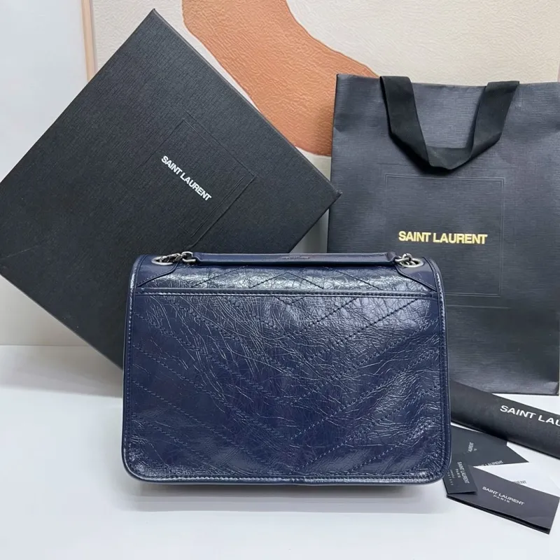 Alternative view of Saint Laurent Dark Blue Top Handle Bag 602