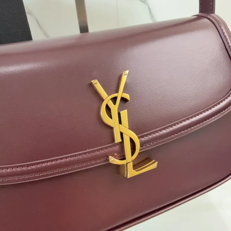 YSL Burgundy Top Handle Shoulder Bag 610 - Image 4