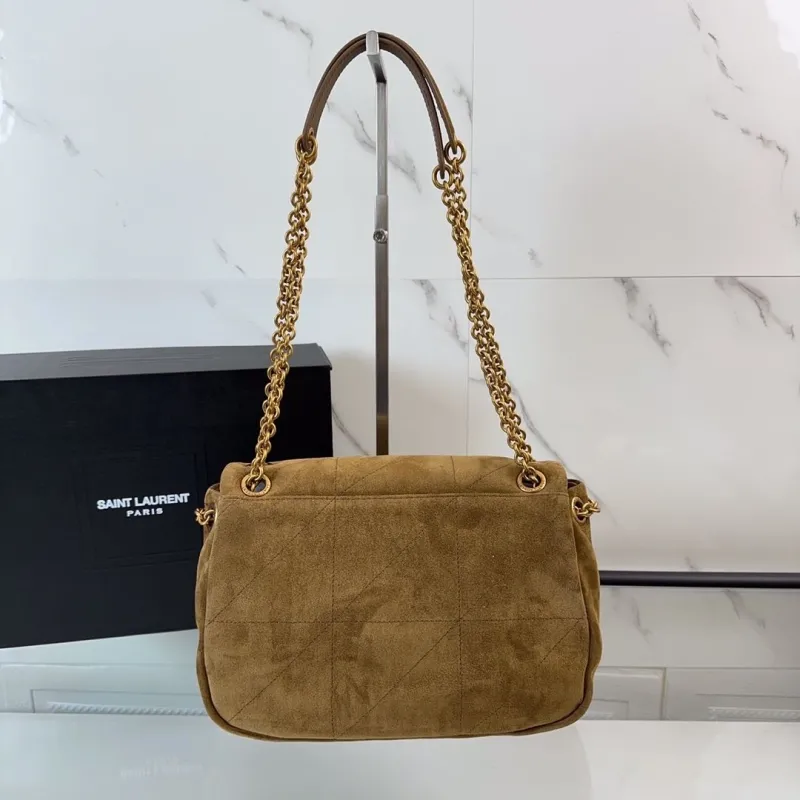 Alternative view of YSL Brown Suede Top Handle Shoulder Bag 611