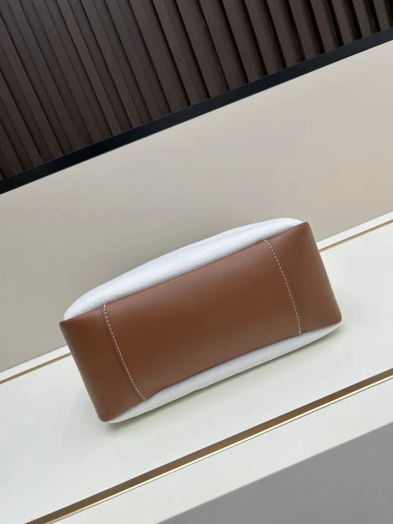 YSL White Brown Hobo Shoulder Bag 614 - Image 5
