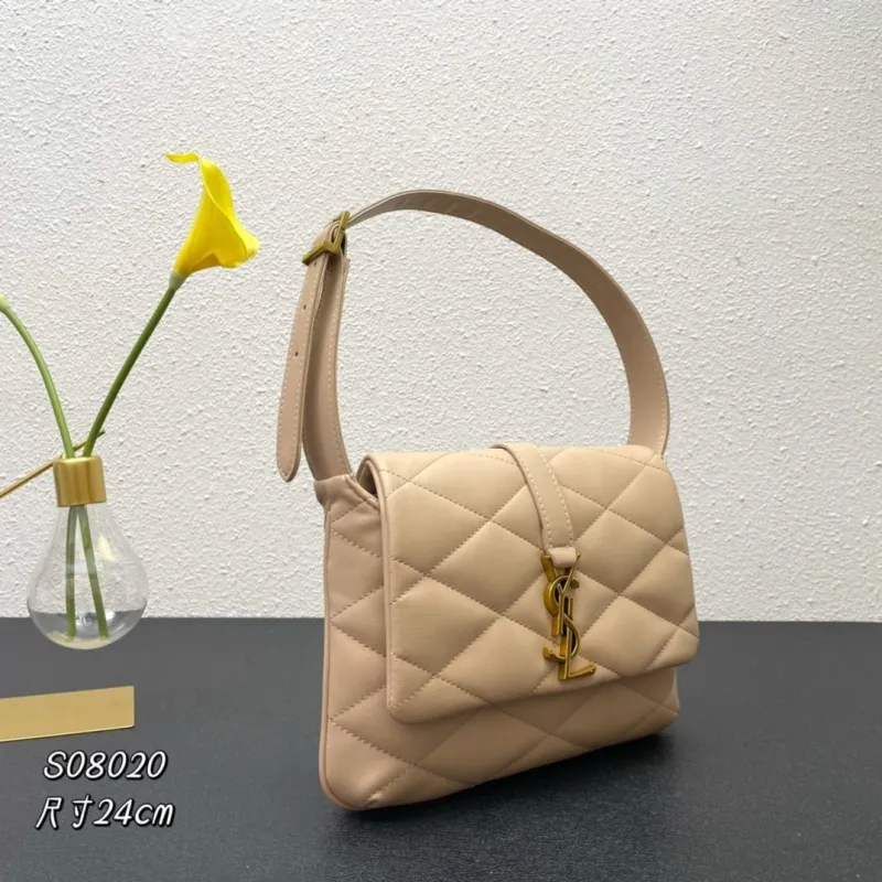 YSL Beige Top Handle Bag S08020 24cm - Image 3