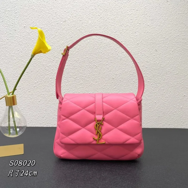YSL Pink Top Handle Bag S08020 Size 24cm