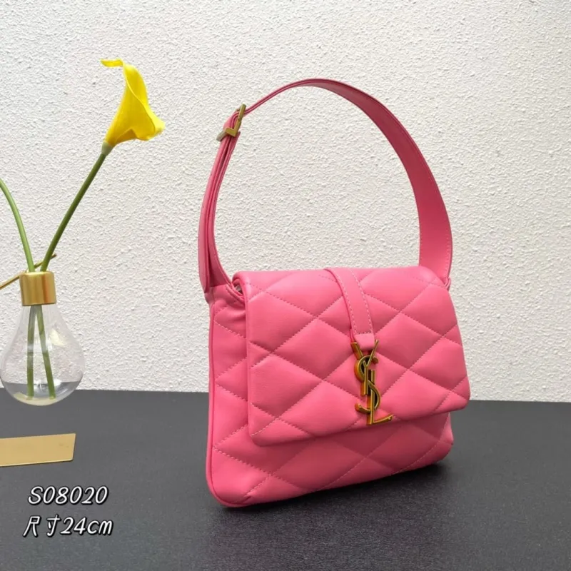 YSL Pink Top Handle Bag S08020 Size 24cm - Image 3