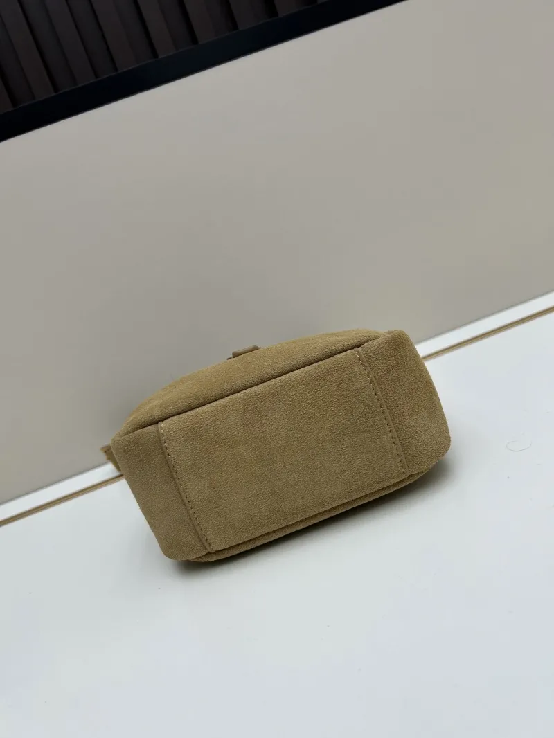 YSL Beige Suede Top Handle Bag Model 621 - Image 5