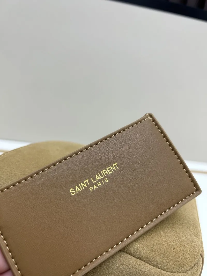 YSL Beige Suede Top Handle Bag Model 621 - Image 8