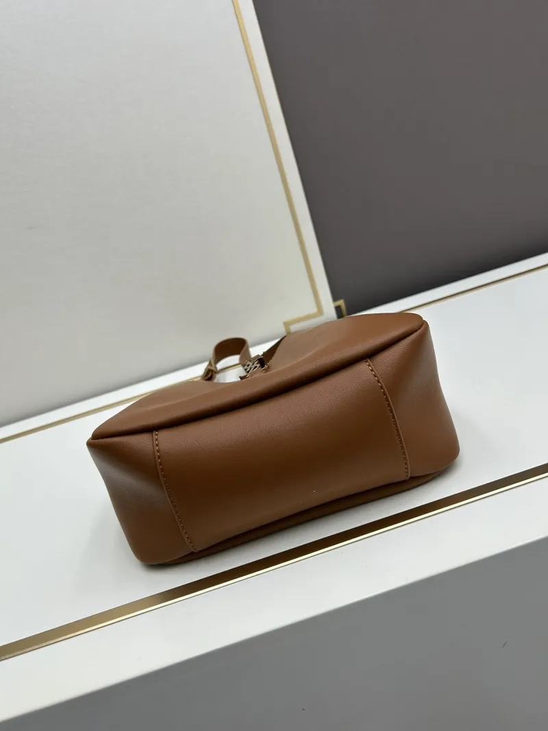 YSL Brown Leather Top Handle Bag 623 - Image 3