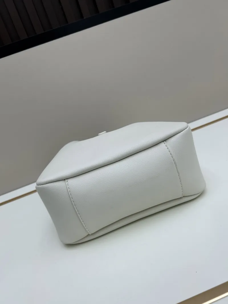 YSL White Leather Hobo Shoulder Bag 624 - Image 6