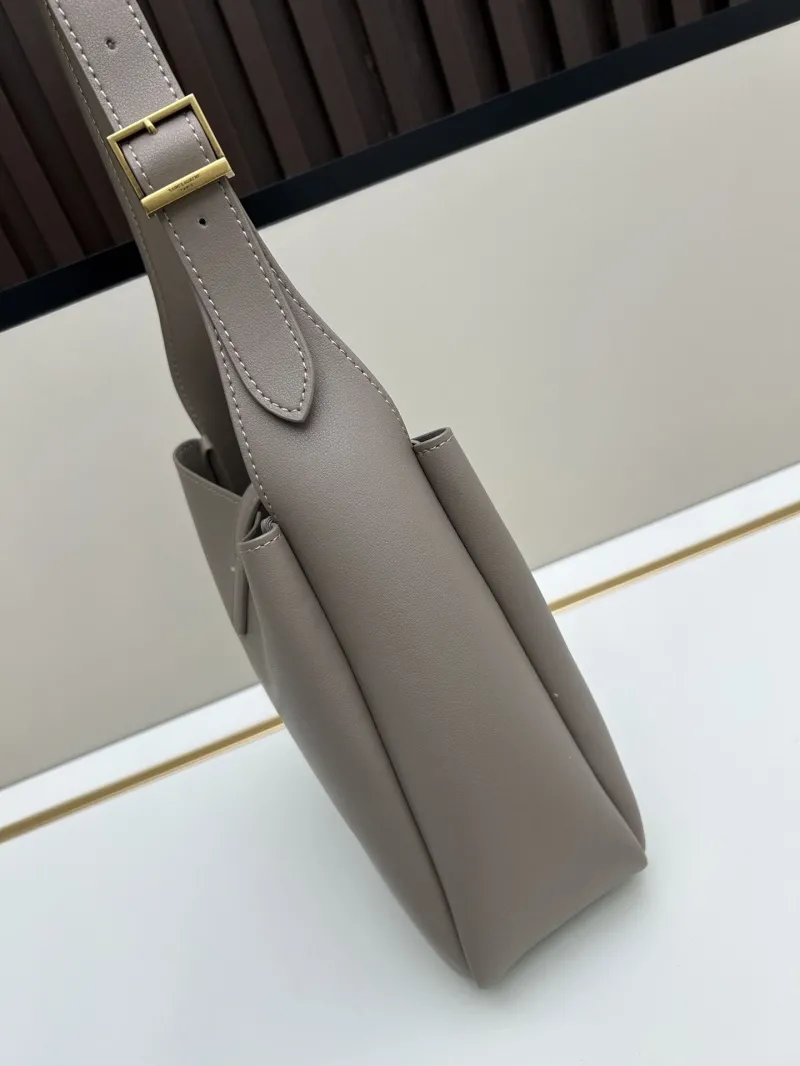 Alternative view of YSL Taupe Leather Top Handle Shoulder Bag 625