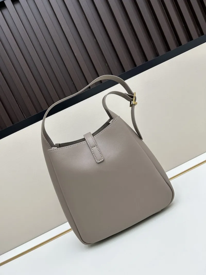 YSL Taupe Leather Top Handle Shoulder Bag 625 - Image 3