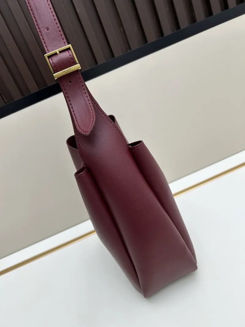 Alternative view of YSL Burgundy Hobo Shoulder Bag 626