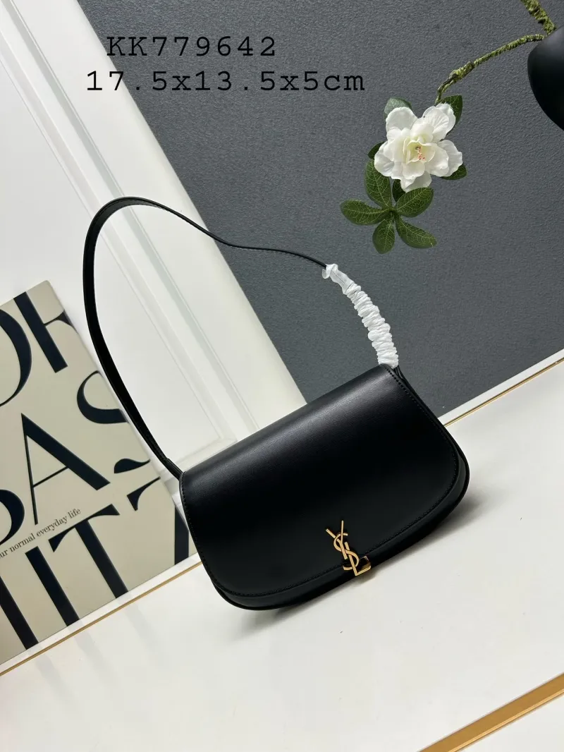 YSL Black Top Handle Shoulder Bag KK779642