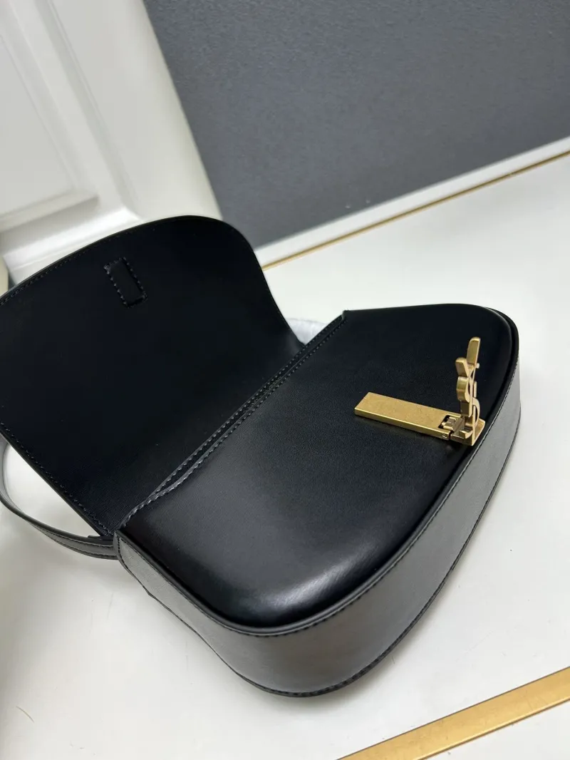 YSL Black Top Handle Shoulder Bag KK779642 - Image 7