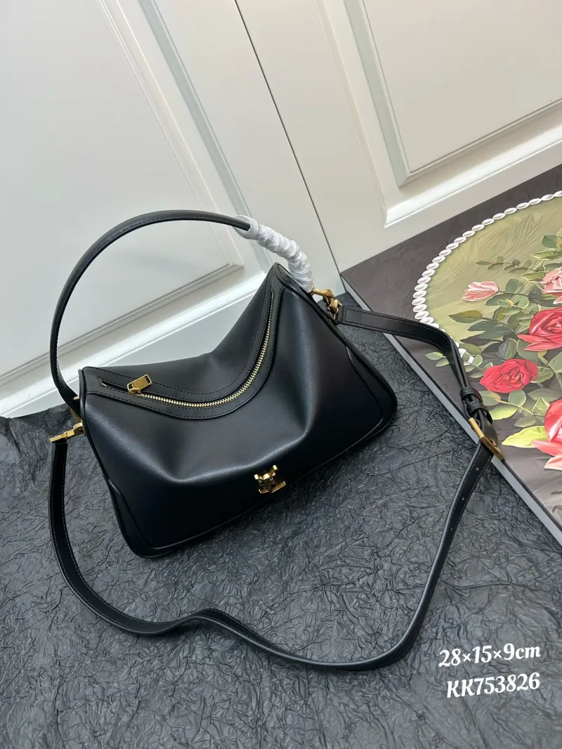 YSL Black Top Handle Shoulder Bag KK753826