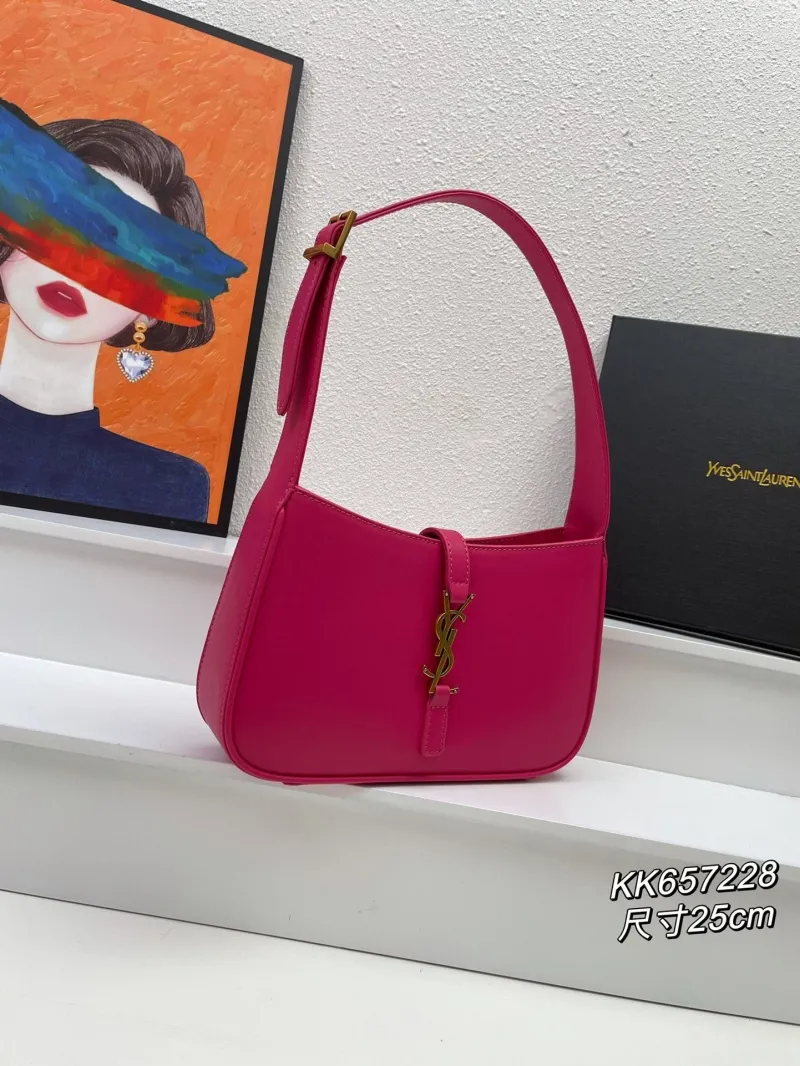 Alternative view of YSL Fuchsia Hobo Bag KK657228 Size 25cm