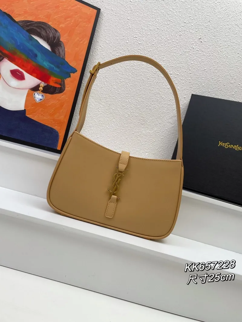 YSL Beige Hobo Shoulder Bag KK657228 25cm