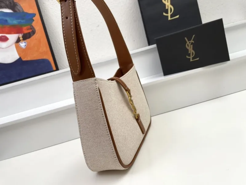 YSL Beige Canvas Top Handle Shoulder Bag KK657228 - Image 4