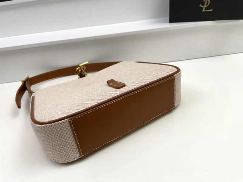 YSL Beige Canvas Top Handle Shoulder Bag KK657228 - Image 6