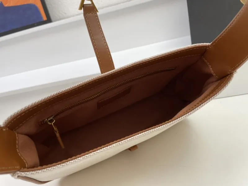 YSL Beige Canvas Top Handle Shoulder Bag KK657228 - Image 8