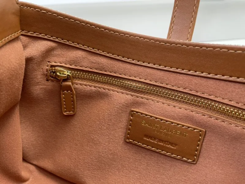 YSL Beige Canvas Top Handle Shoulder Bag KK657228 - Image 9