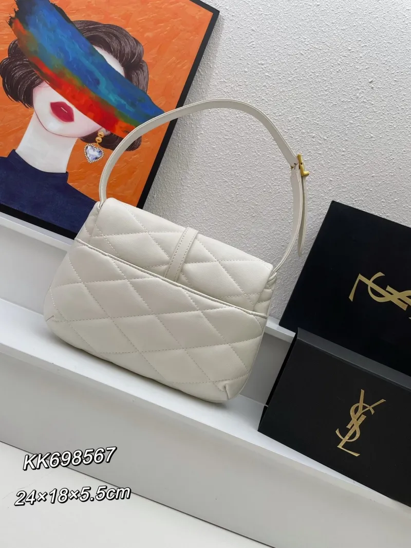 Alternative view of YSL White Top Handle Bag KK698567