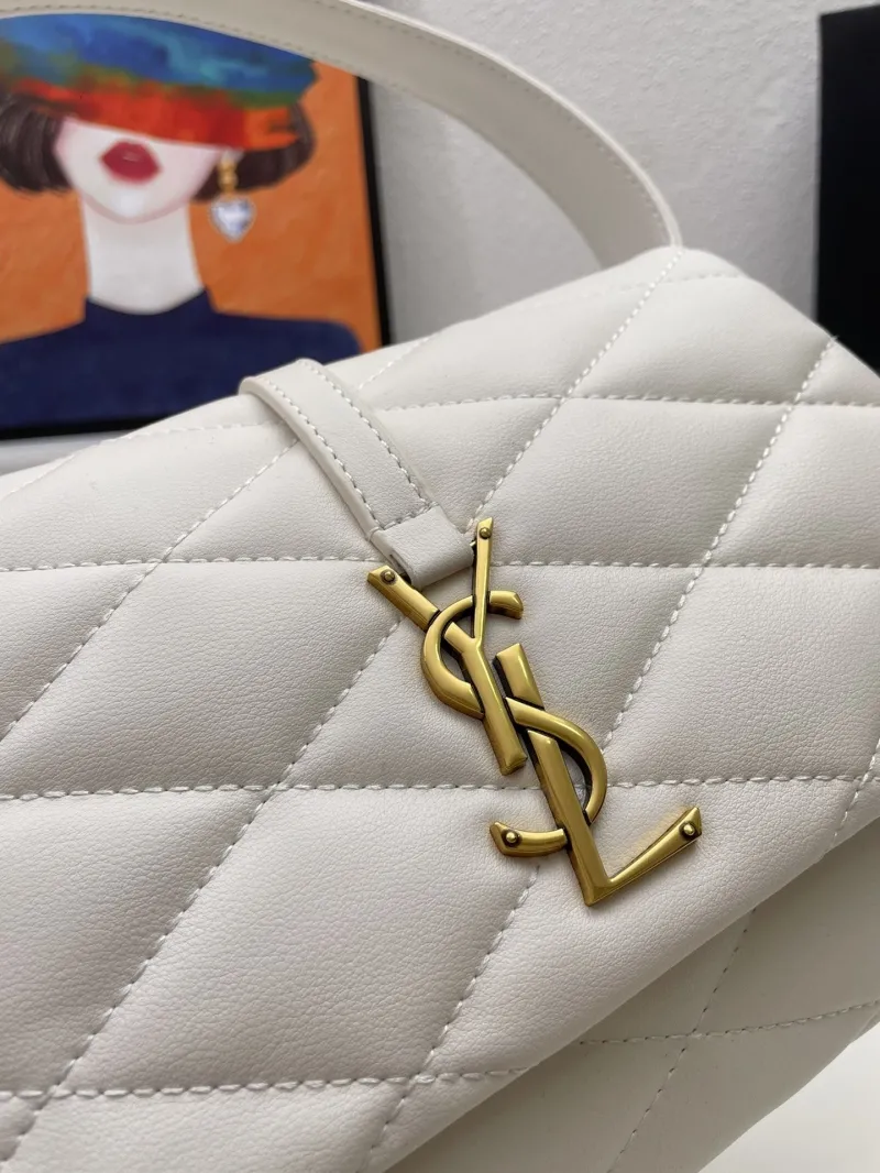 YSL White Top Handle Bag KK698567 - Image 4