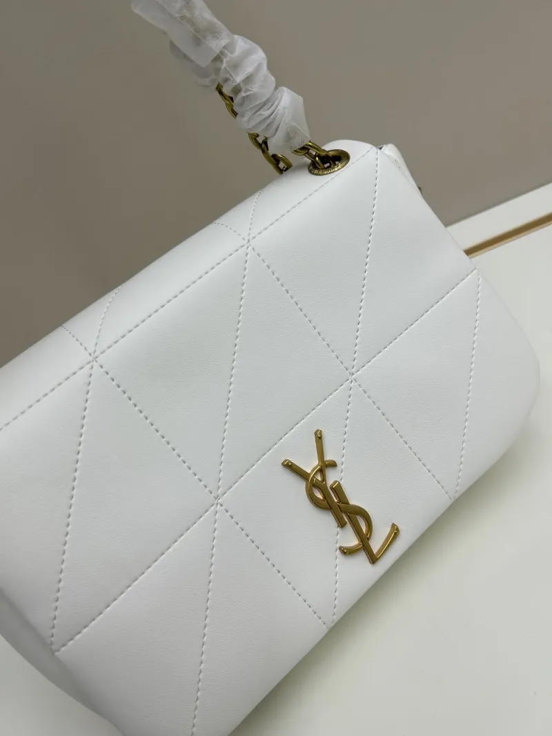 YSL White Leather Top Handle Bag 8805 - Image 4