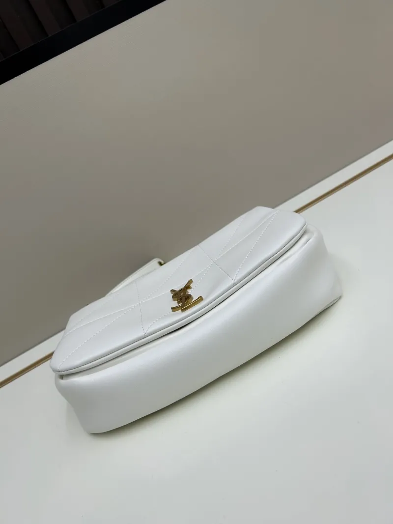 YSL White Leather Top Handle Bag 8805 - Image 5