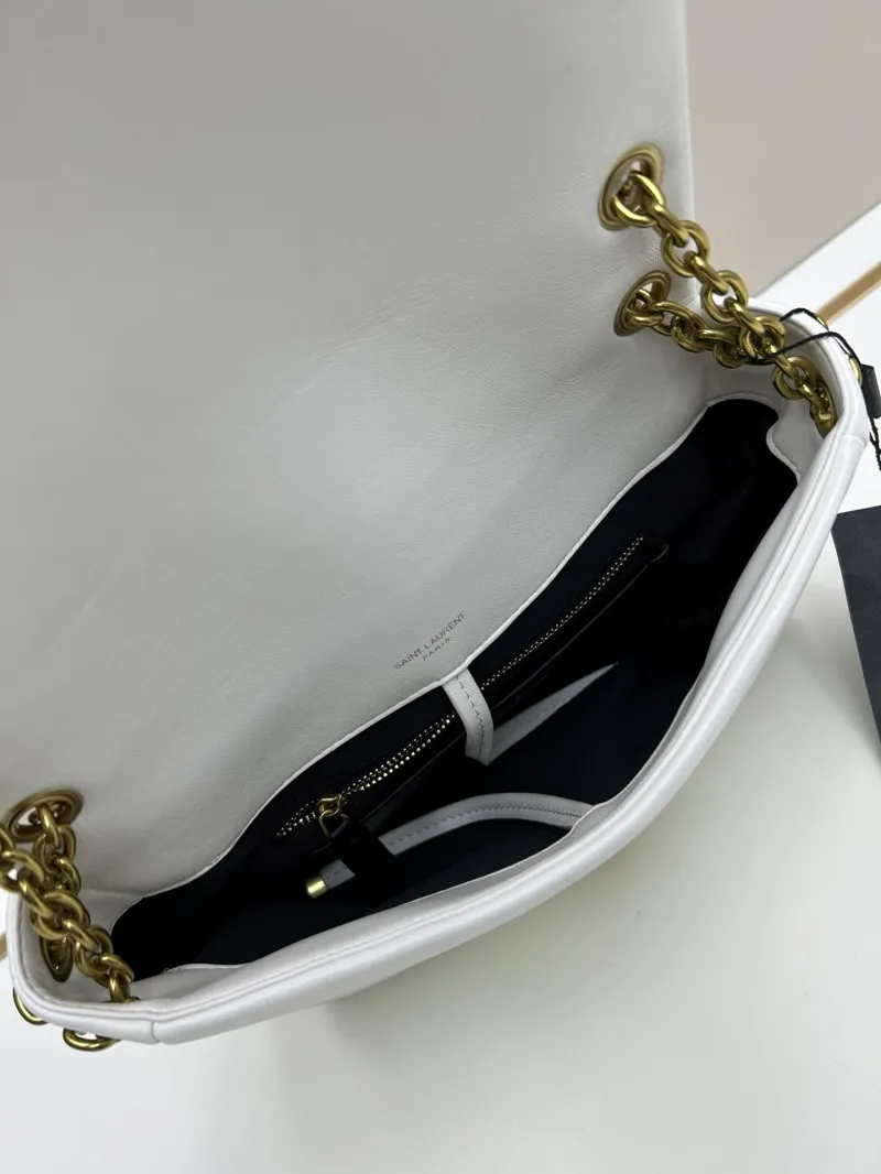 YSL White Leather Top Handle Bag 8805 - Image 7