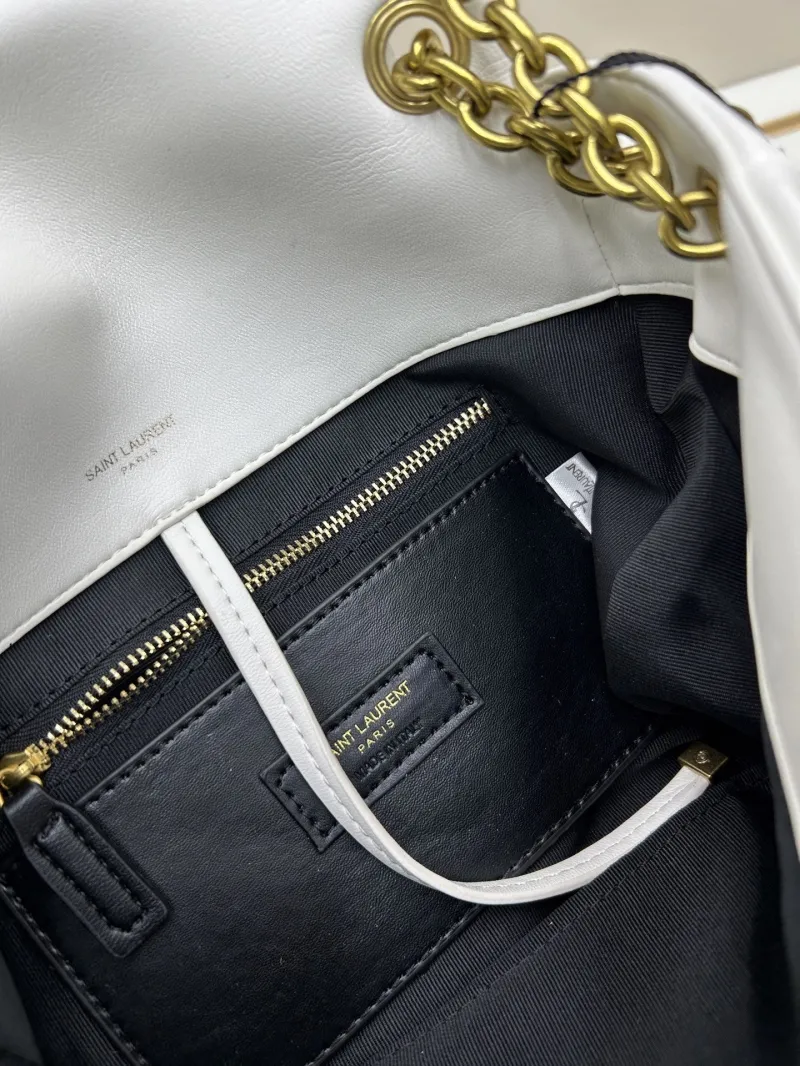 YSL White Leather Top Handle Bag 8805 - Image 8