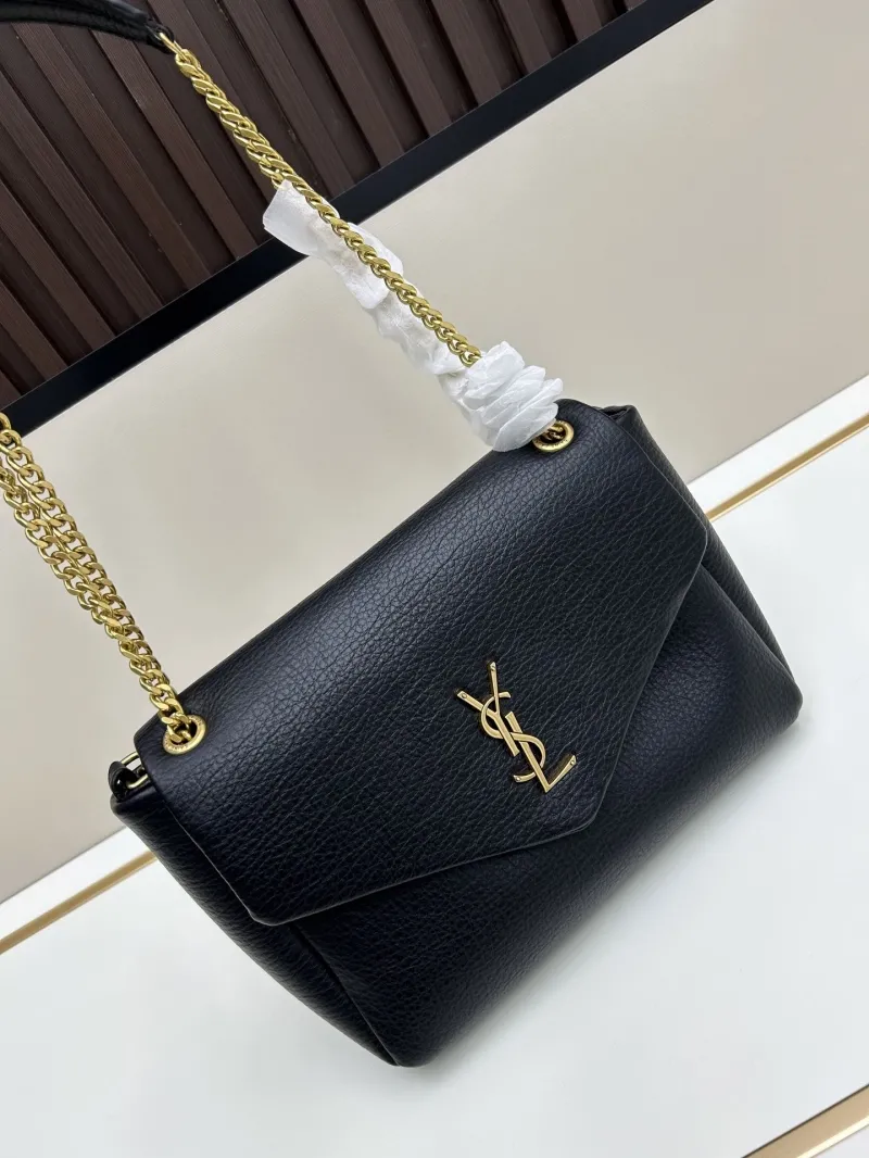 Alternative view of YSL Black Leather Chain Shoulder Bag 6113