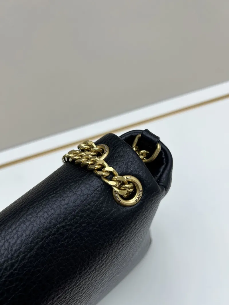 YSL Black Leather Chain Shoulder Bag 6113 - Image 4