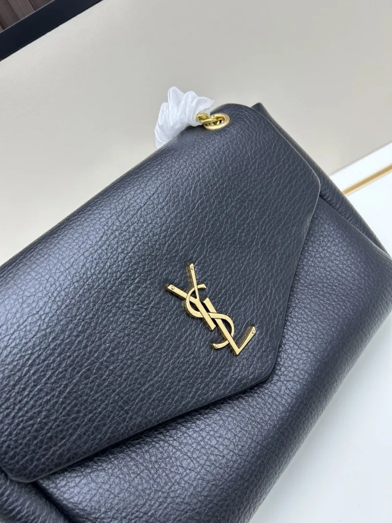 YSL Black Leather Chain Shoulder Bag 6113 - Image 6