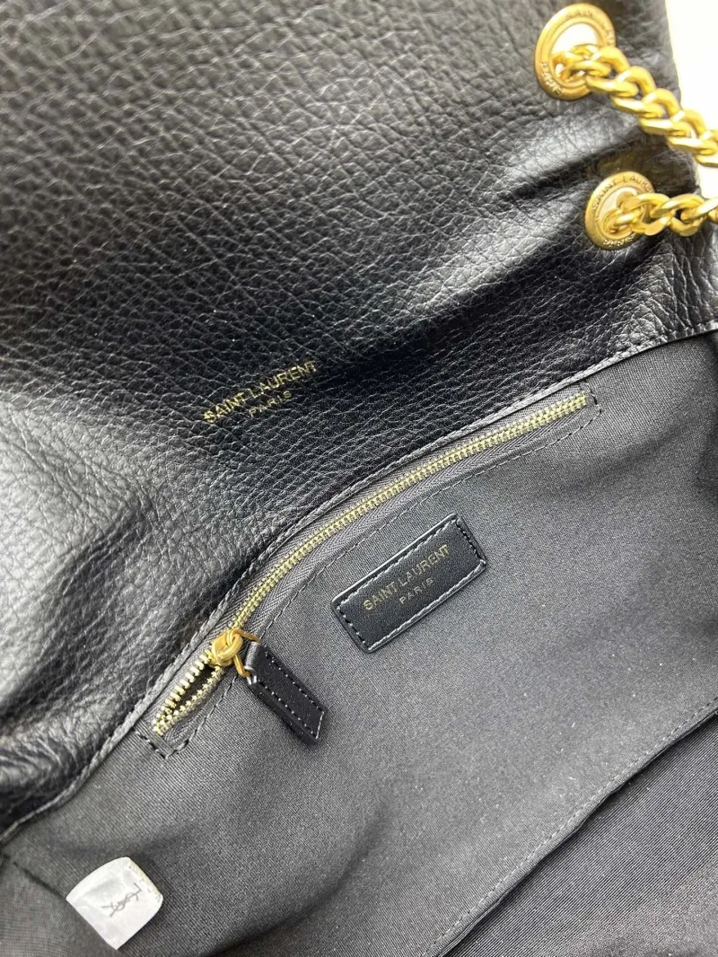 YSL Black Leather Chain Shoulder Bag 6113 - Image 8