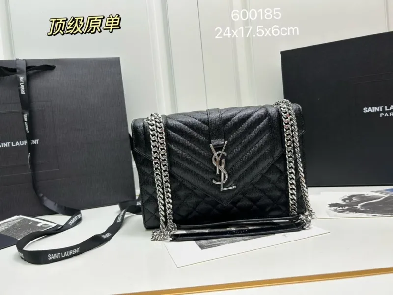 YSL Black Chain Shoulder Bag 600185