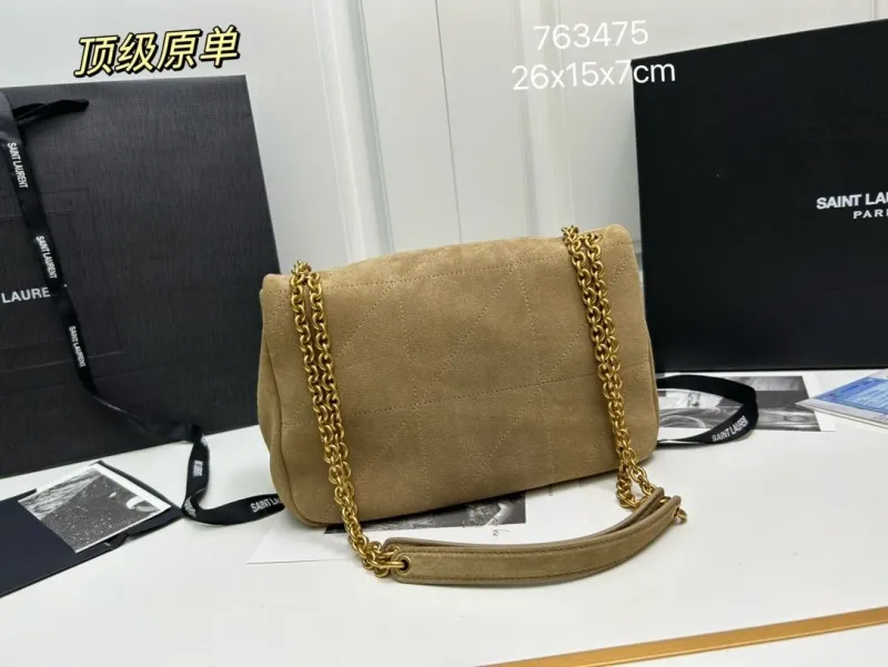 Alternative view of YSL Beige Suede Chain Shoulder Bag 763475