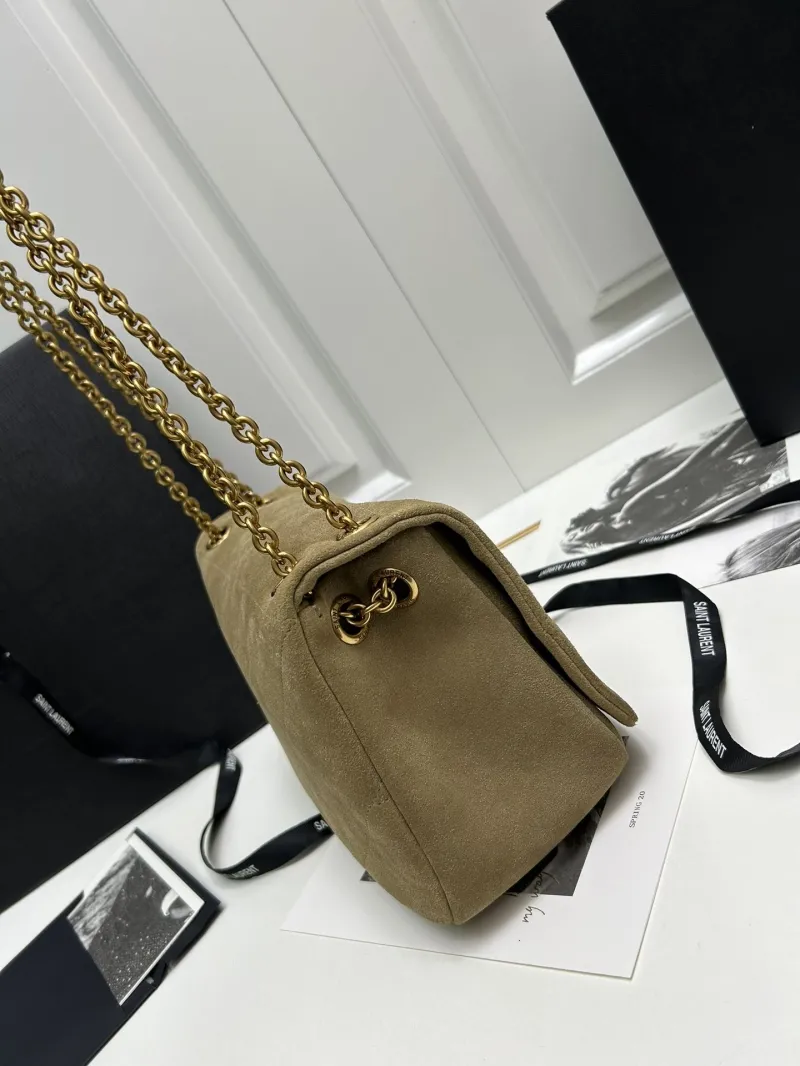 YSL Beige Suede Chain Shoulder Bag 763475 - Image 4