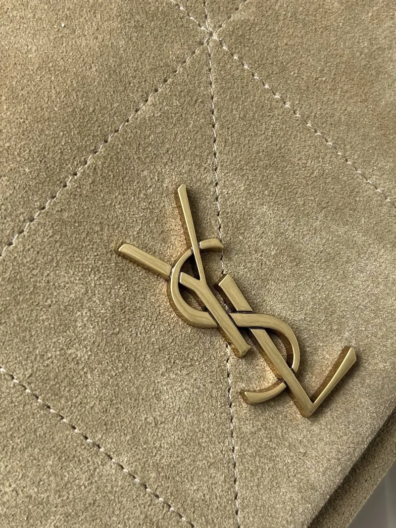 YSL Beige Suede Chain Shoulder Bag 763475 - Image 5