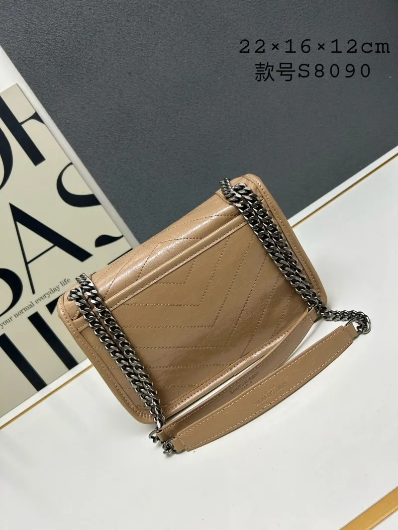 Alternative view of YSL Beige Leather Shoulder Bag S8090